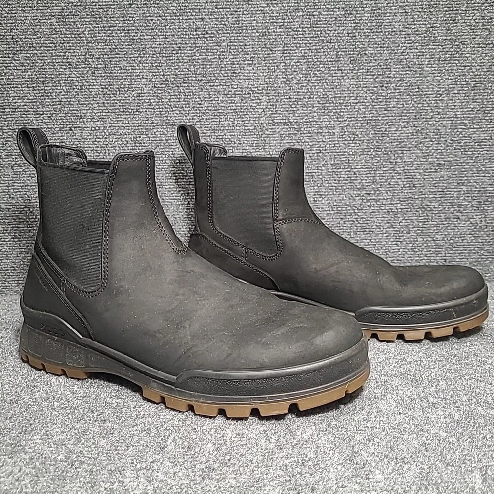 ECCO Track 25 Hydromax Black Chelsea Boot Water Repellent EU 45 Size 11- 11.5 US